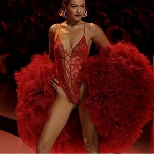 Victoria's Secret Red Lace teddy